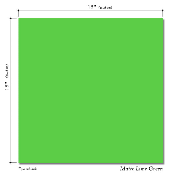 Permanent Adhesive Vinyl Sheets Lime Green Matte by Scraft Artise