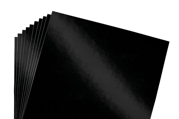 Black Glossy 12x12 10 Sheet Pack
