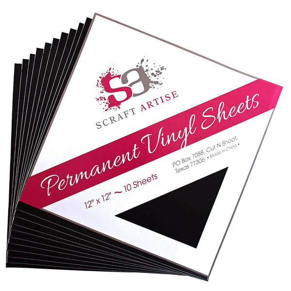 Black Matte 12x12 10 Sheet Pack