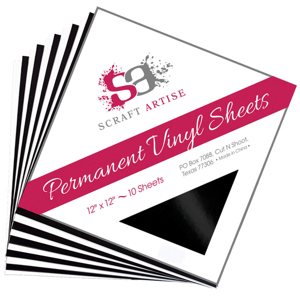 Black & White Glossy 12x12 10 Sheet Pack