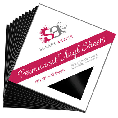 Black Glossy 12x12 10 Sheet Pack