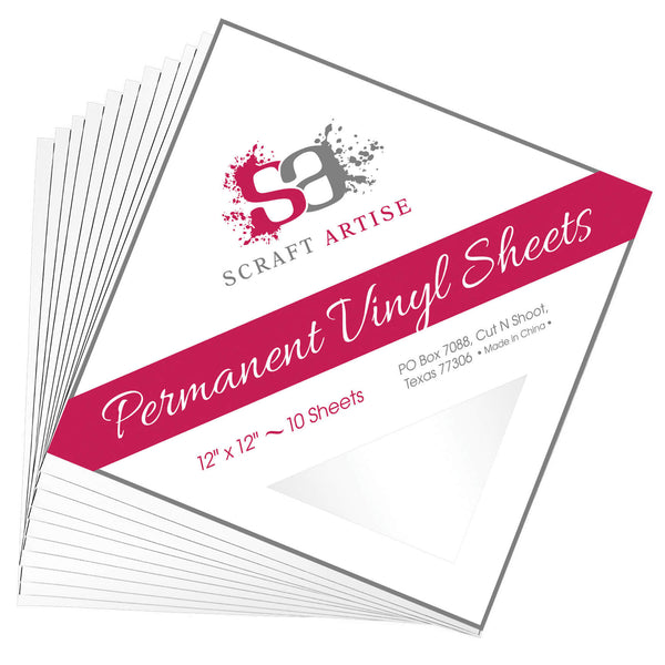 White Glossy 12x12 10 Sheet Pack