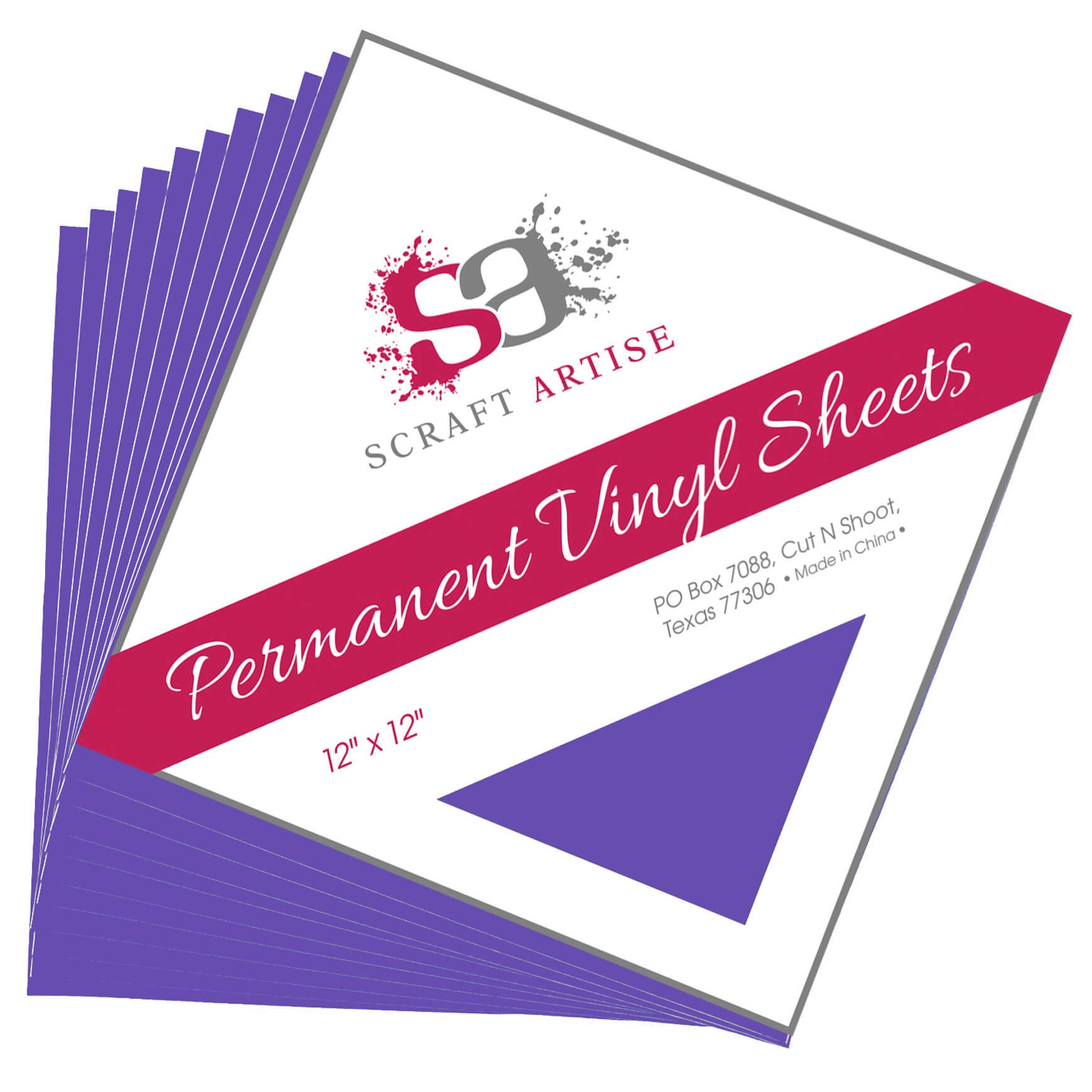 Permanent Outdoor Vinyl Sheets Purple Matte by Scraft Artise