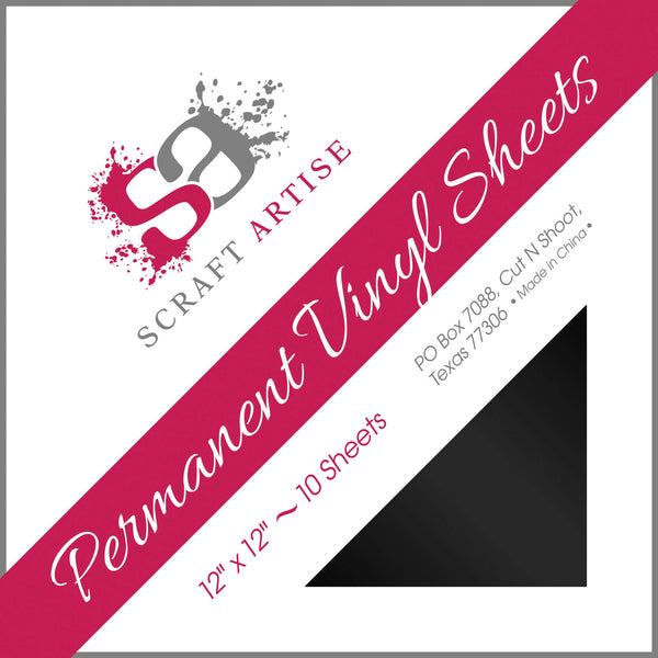 Black Matte 12x12 10 Sheet Pack