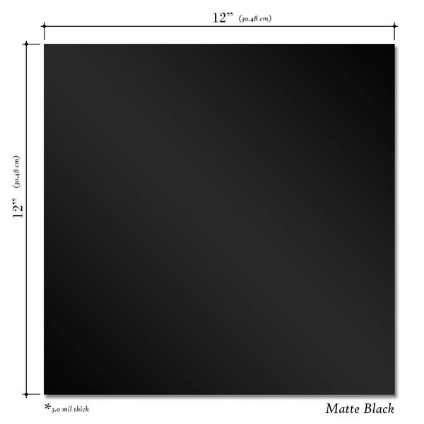 Black Matte 12x12 10 Sheet Pack