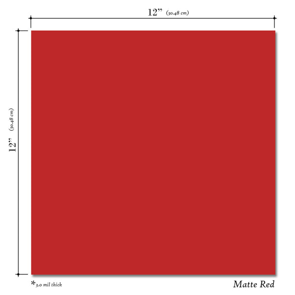 Red Matte 12x12 10 Sheet Pack
