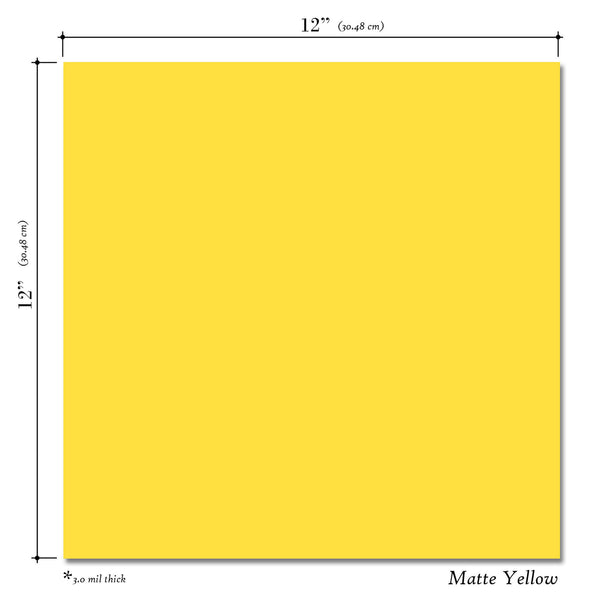 Yellow Matte 12x12 10 Sheet Pack