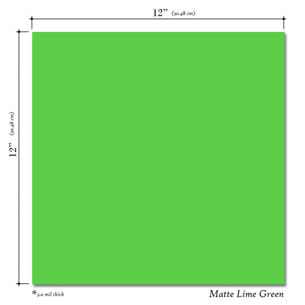 Lime Green Matte 12x12 10 Sheet Pack