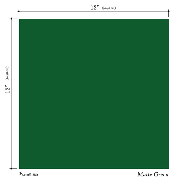 Green Matte 12x12 10 Sheet Pack