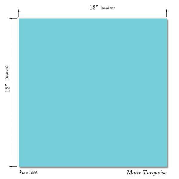 Turquoise Matte 12x12 10 Sheet Pack