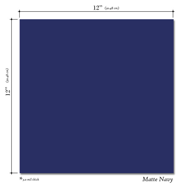 Navy Blue Matte 12x12 10 Sheet Pack