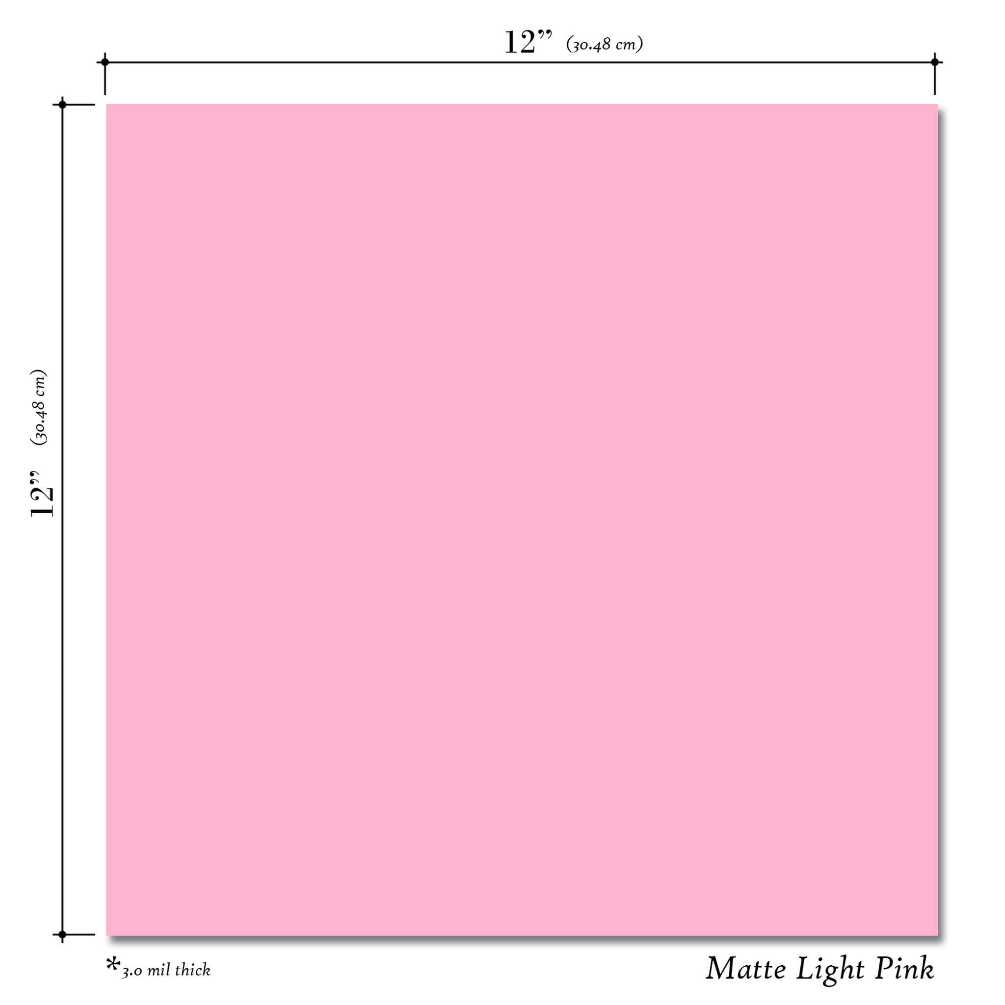 Permanent Outdoor Vinyl Sheets Light Pink Matte by Scraft Artise