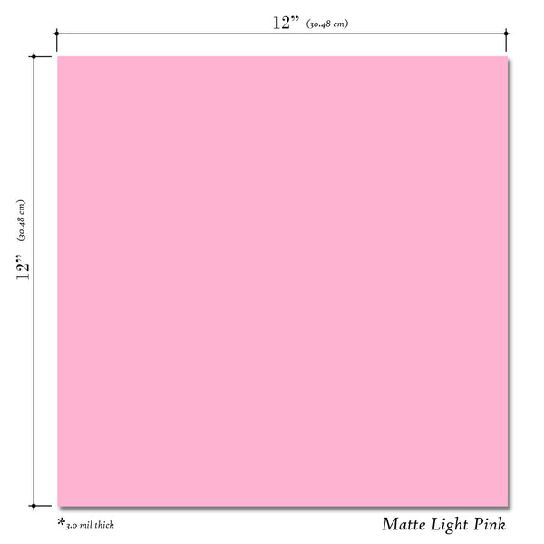 Light Pink Matte 12x12 10 Sheet Pack