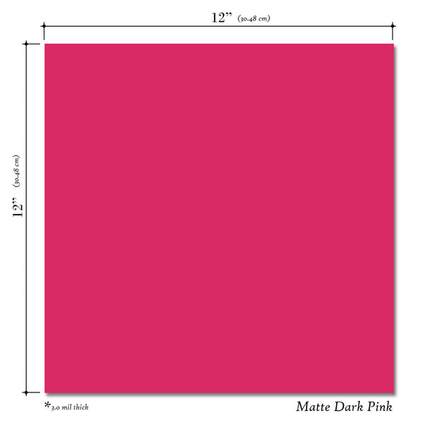 Dark Pink Matte 12x12 10 Sheet Pack