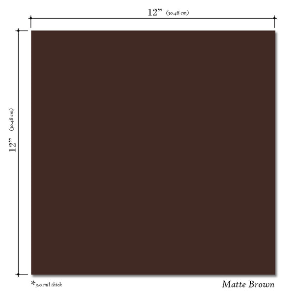 Brown Matte 12x12 10 Sheet Pack