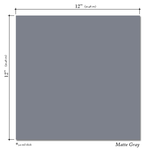 Gray Matte 12x12 10 Sheet Pack