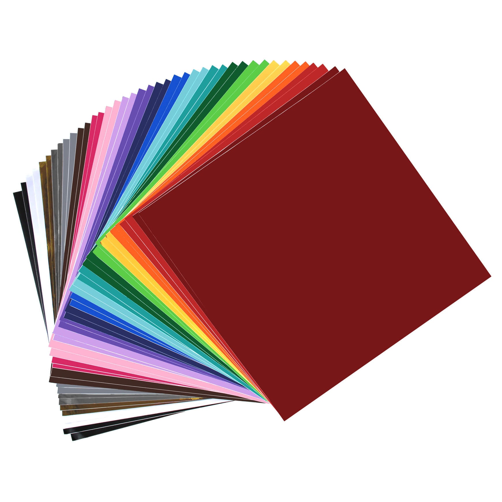 IModeur Permanent Adhesive Backed Vinyl Sheets (40 Packs, 12x12) - 40  Assorted Glossy Colors Adhesive Vinyl Sheets for All Kinds of Cutting  Machines