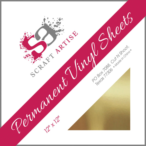 Gold Metallic Glossy 12x12 10 Sheet Pack