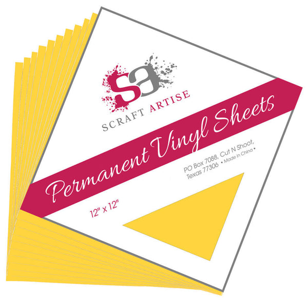 Yellow Matte 12x12 10 Sheet Pack